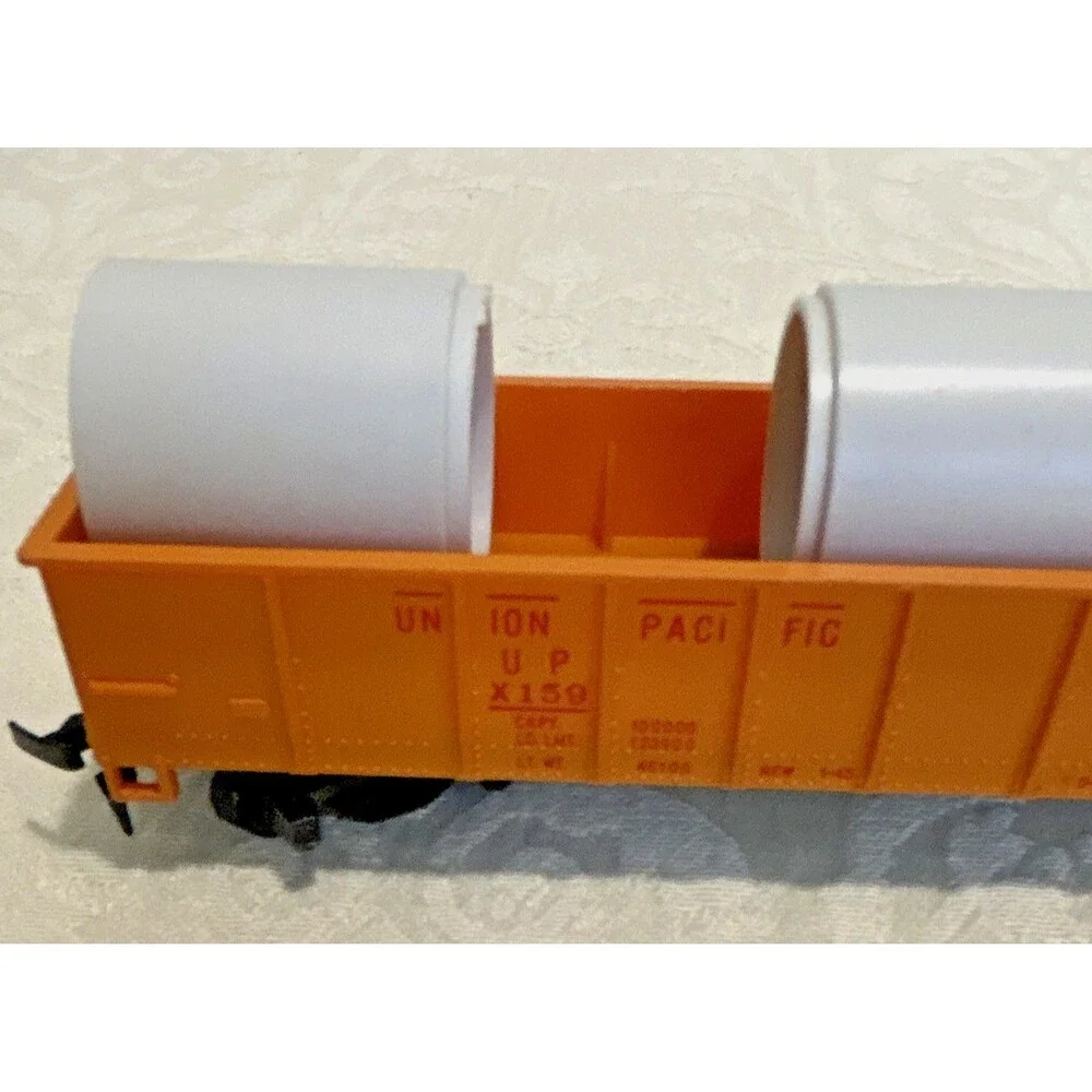Vintage Tyco HO Scale Union Pacific MOW Gondola Car w/ Pipe Load UP X159